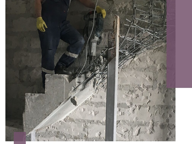 Демонтаж металлических и бетонных лестниц в Киселёвске