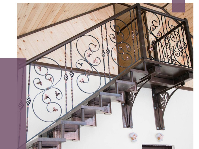 Кованые лестницы в Киселёвске от 80192 руб. под ключ