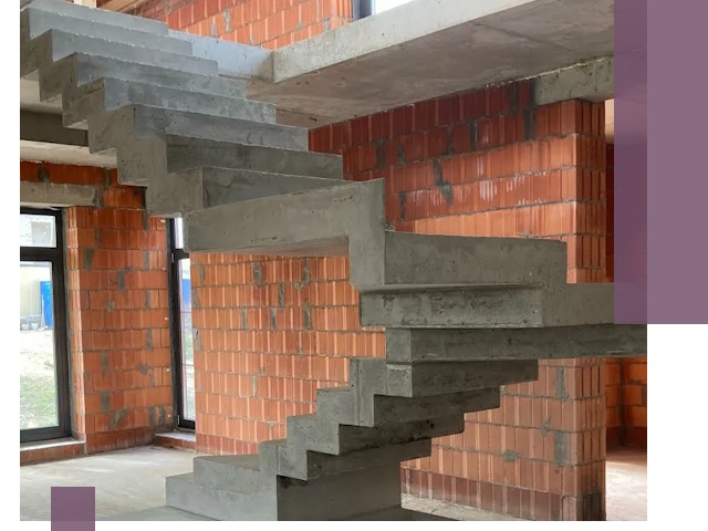 Изготовление бетонных лестниц под ключ в Киселёвске