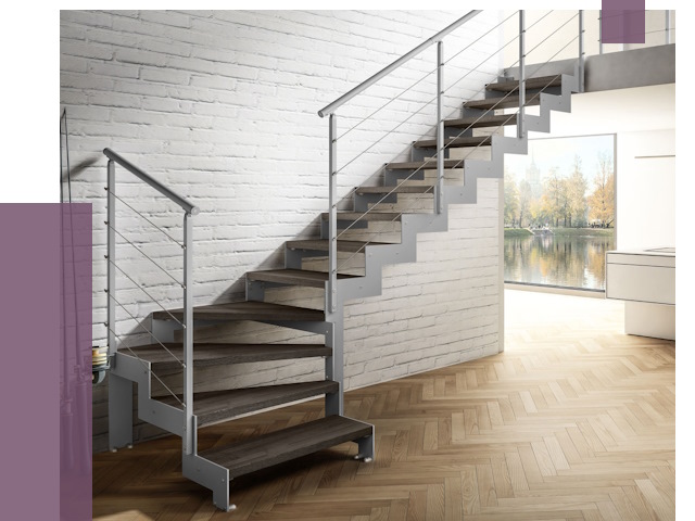 Г-образные лестницы под ключ в Киселёвске от 37269 руб. | ПРОЛЁТ-Кис