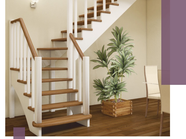 Г-образные лестницы под ключ в Киселёвске — изготовление и монтаж