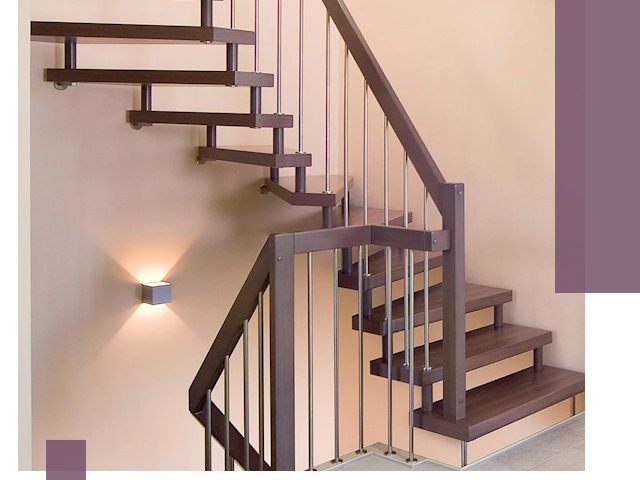 Изготовление лестниц на больцах в Киселёвске под ключ