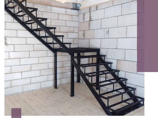 Лестницы на металлокаркасе под ключ в Киселёвске — изготовление и монтаж