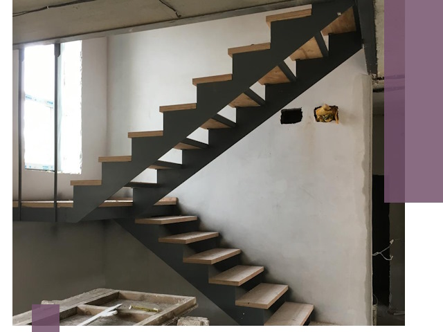 Изготовление лестниц на металлокаркасе в Киселёвске от производителя