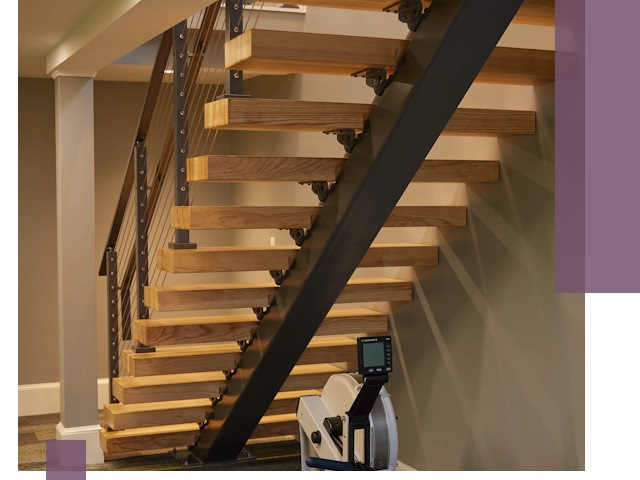 Лестницы на монокосоурах под ключ в Киселёвске - изготовление и монтаж