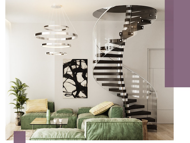 Лестницы для двухуровневой квартиры в Киселёвске — изготовление и монтаж