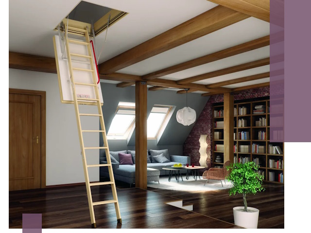 Чердачные лестницы под ключ в Киселёвске: изготовление и монтаж