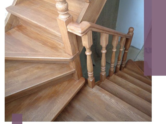 Дубовые лестницы под ключ в Киселёвске: изготовление и монтаж