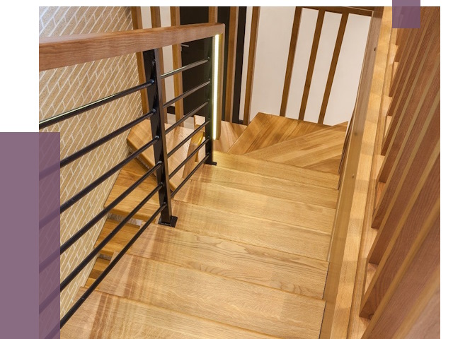 Лестницы из ясеня в Киселёвске под ключ от 10075 руб. 