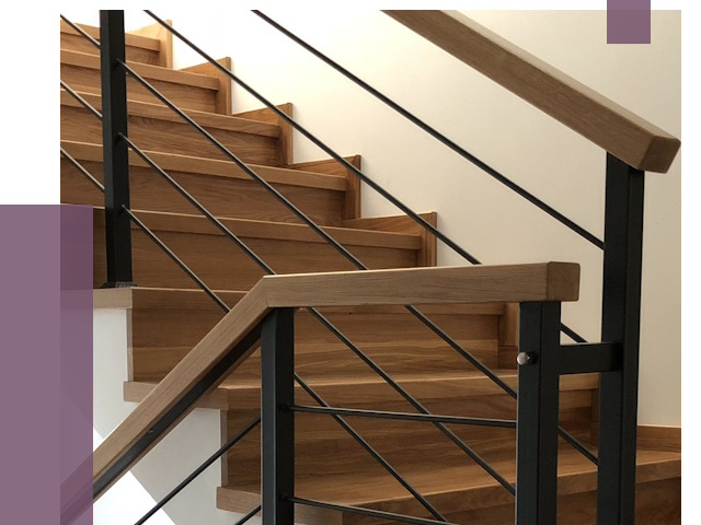 Обшивка металлической лестницы деревом в Киселёвске от 4369 руб. 