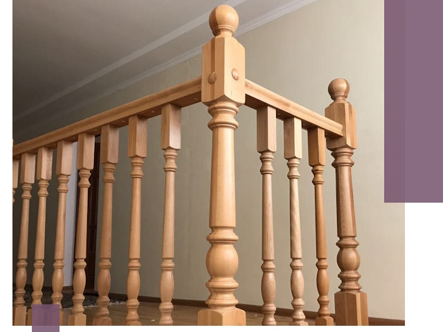 Деревянные перила на заказ в Киселёвске: монтаж и изготовление