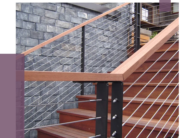 Тросовые перила под ключ в Киселёвске от 7814 руб.