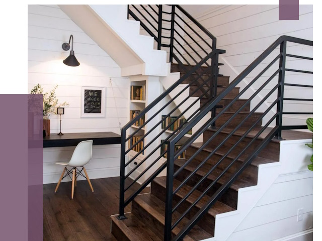 Перила для лестницы в доме в Киселёвске от 7454 руб. — ПРОЛЁТ-Кис