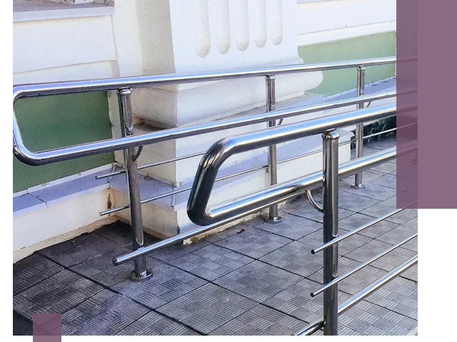 Ограждения пандусов из металла и нержавейки в Киселёвске