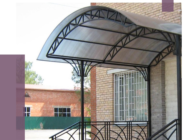 Металлические навесы и козырьки в Киселёвске от 12851 руб.