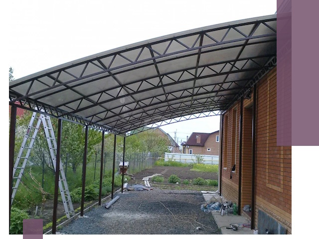 Профессиональный монтаж навесов под ключ в Киселёвске