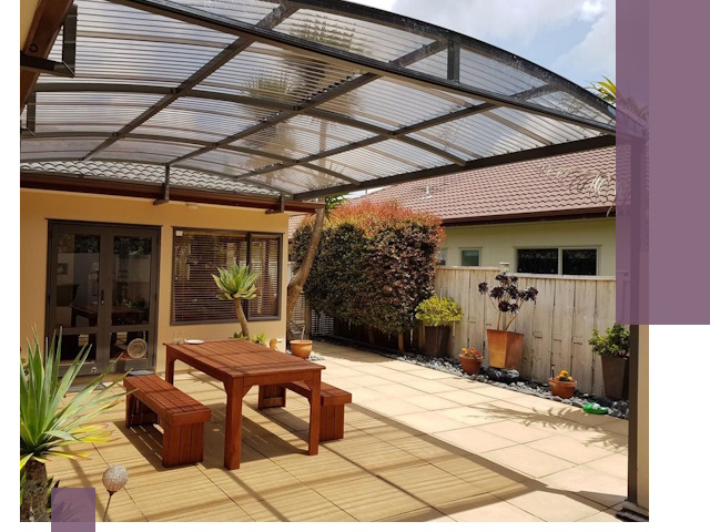 Навесы во двор под ключ в Киселёвске — изготовление и монтаж