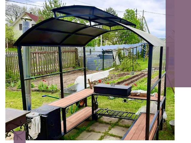 Навесы для барбекю в Киселёвске: изготовление, монтаж и демонтаж