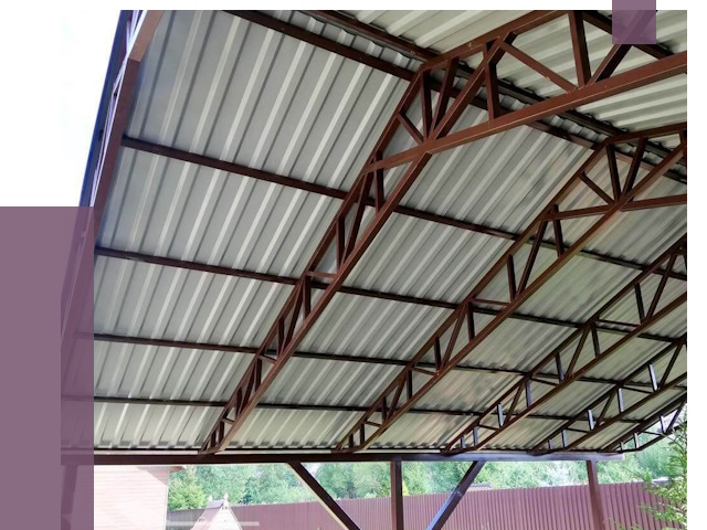 Навесы из профнастила в Киселёвске от 7402 руб. | ПРОЛЁТ-Кис