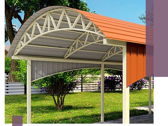 Навесы из профнастила под ключ в Киселёвске — установка и монтаж