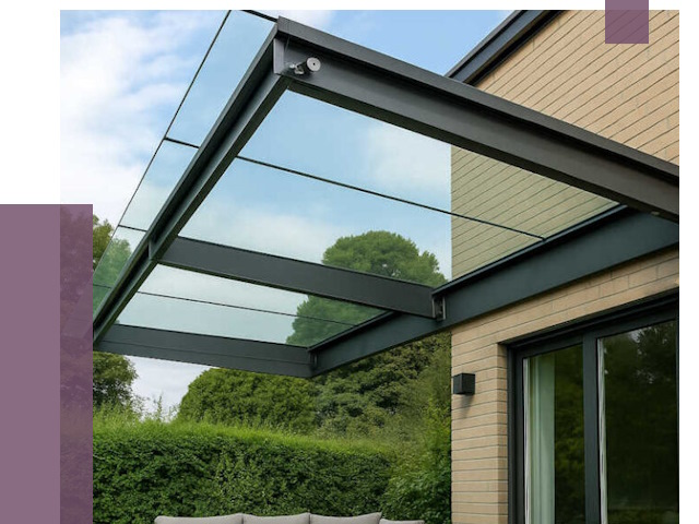 Стеклянные навесы и козырьки в Киселёвске от 12337 руб.