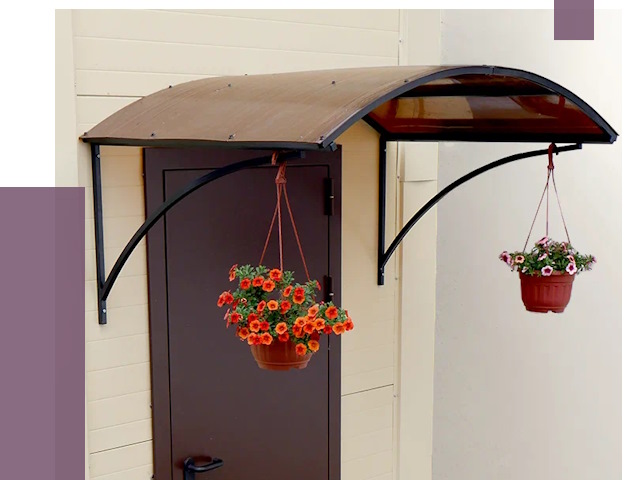 Козырьки над входом в Киселёвске от 14907 руб.  | ПРОЛЁТ-Кис