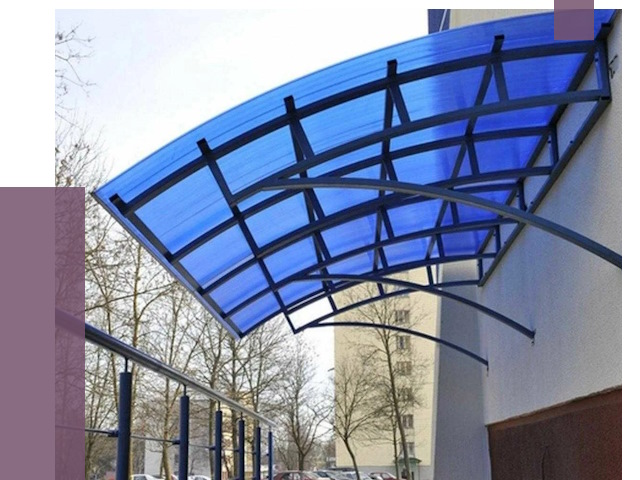 Козырьки из поликарбоната в Киселёвске от 4318 руб. под ключ | ПРОЛЁТ-Кис