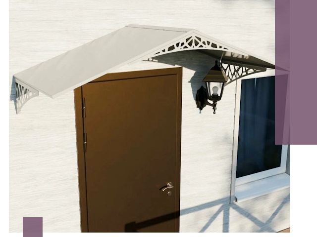 Металлические козырьки на входы и террасы в Киселёвске