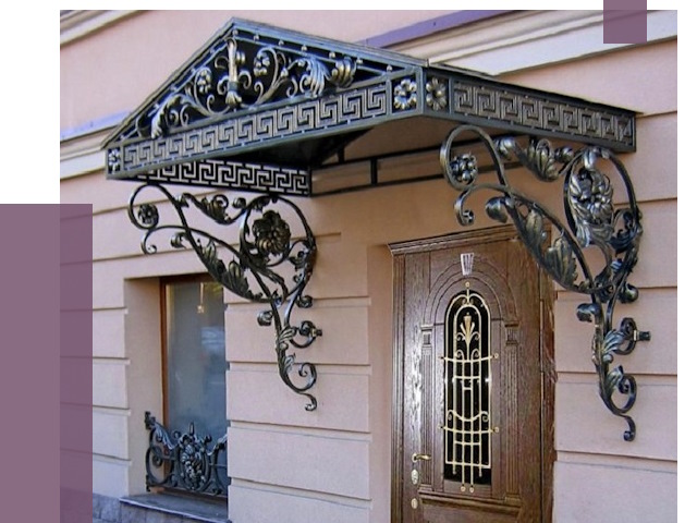 Кованые козырьки в Киселёвске под ключ от 12800 руб. — ПРОЛЁТ