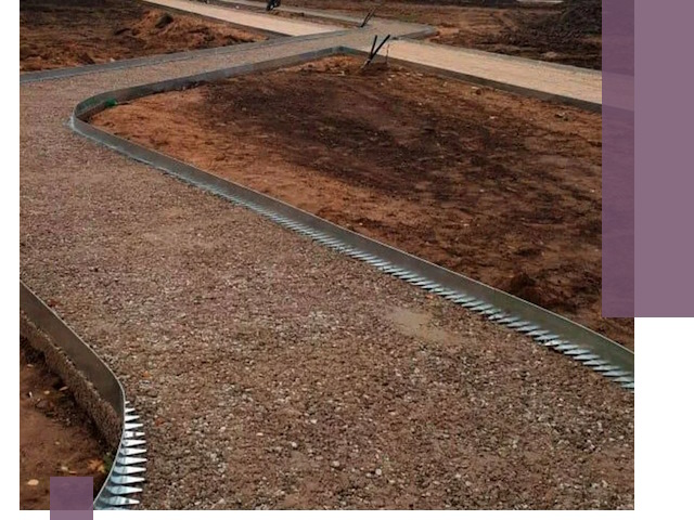 Металлические бордюры под ключ в Киселёвске — изготовление и монтаж