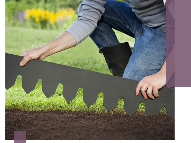 Металлические бордюры для газона в Киселёвске — изготовление и монтаж