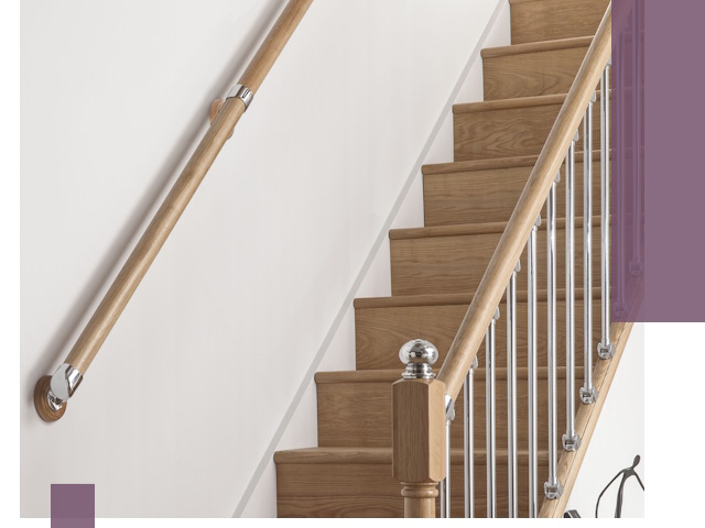 Пристенные поручни из стали и нержавейки под монтаж в Киселёвске